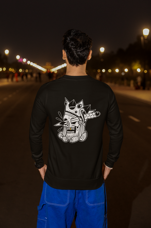 Suicide King | Gothic Royal Skull Graphic Long Sleeve Tee
