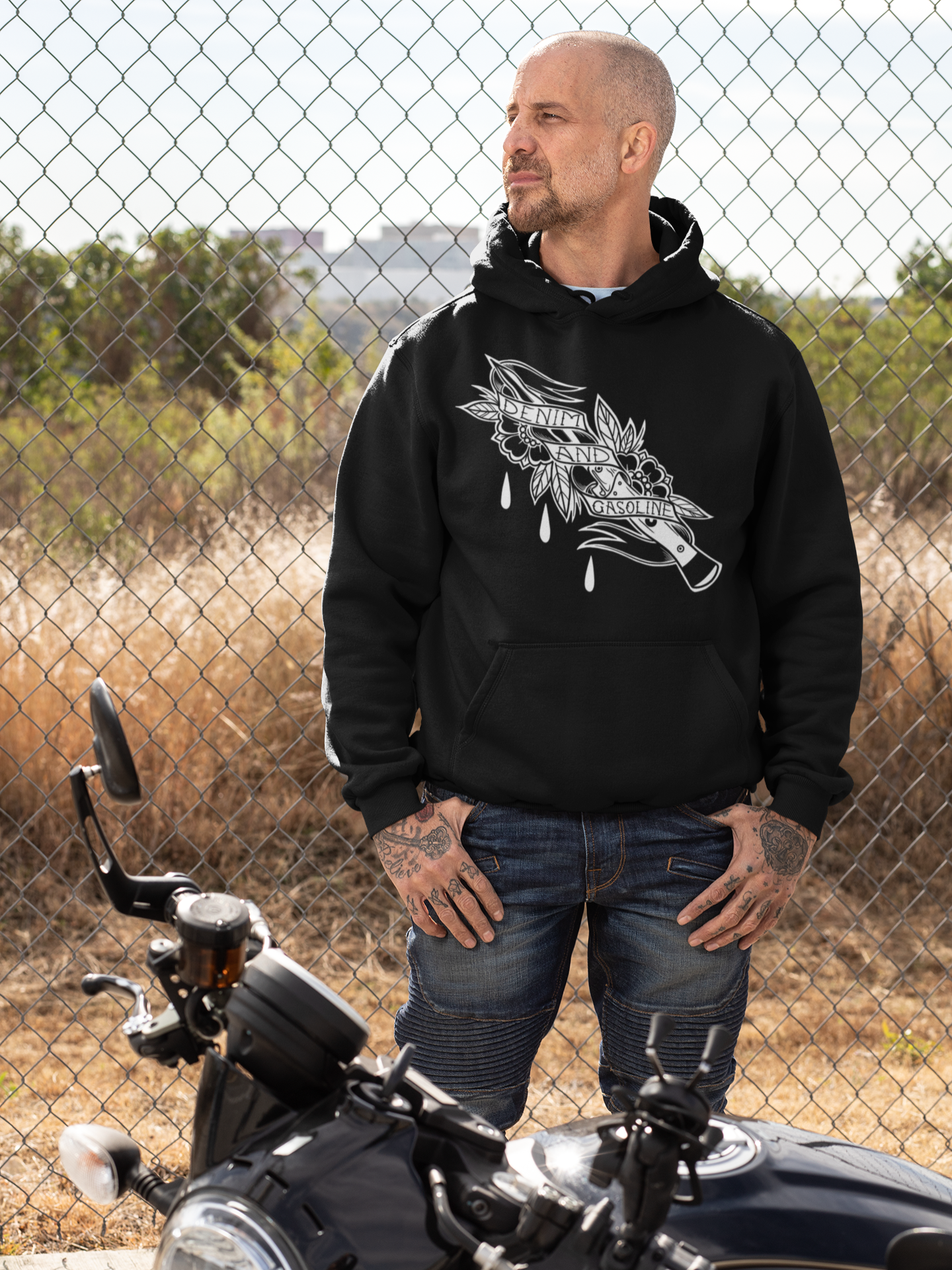 Abstract Feather Blade – Artistic pullover hoodie