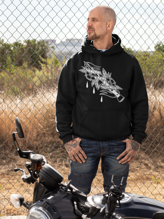 Abstract Feather Blade – Artistic pullover hoodie