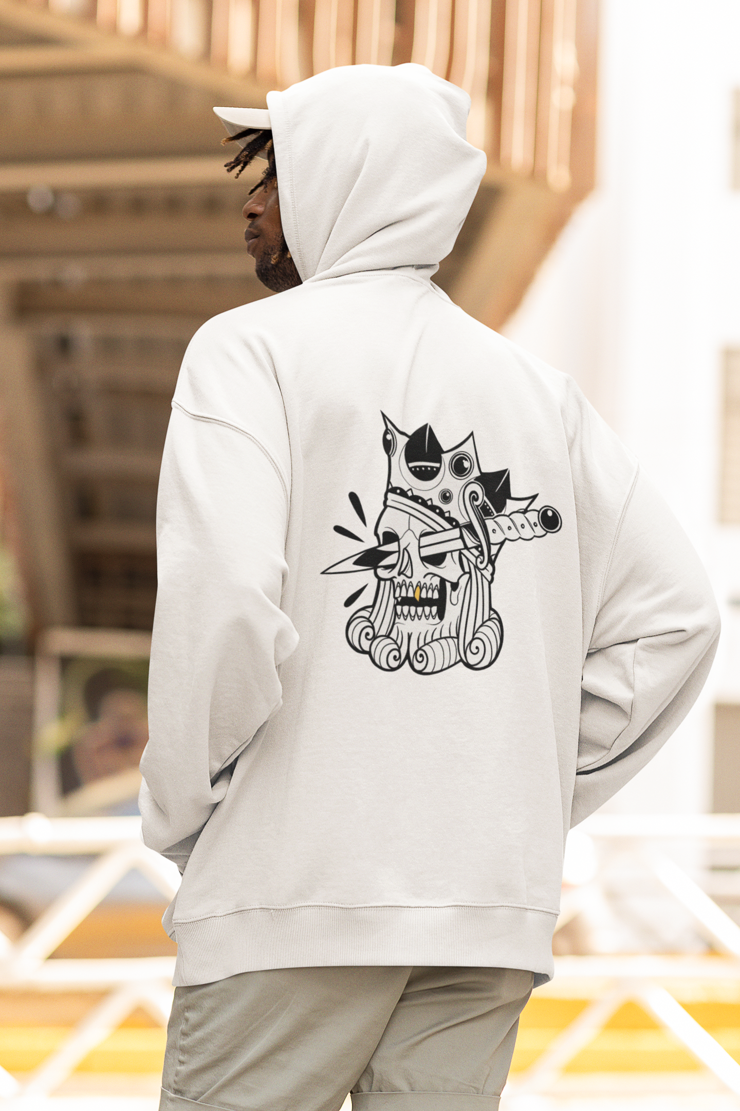 Suicide King | Gothic Royal Skull Graphic Hoodie