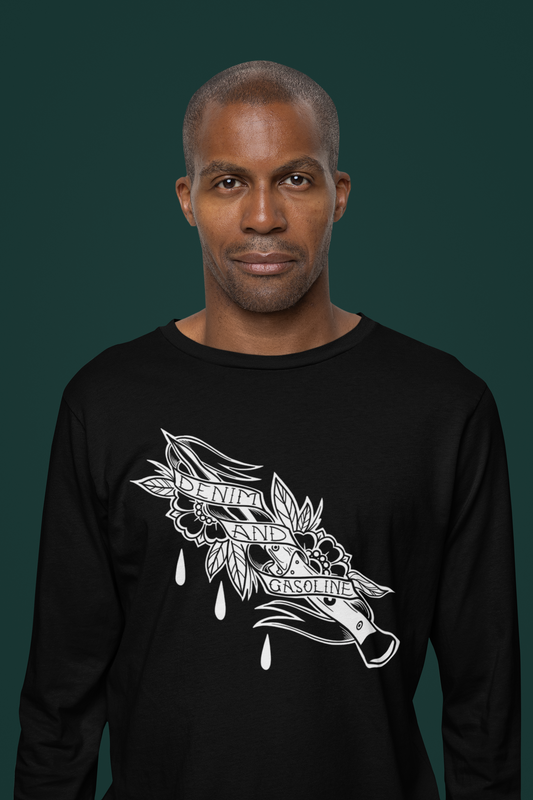 Abstract Feather Blade Long Sleeve Tee