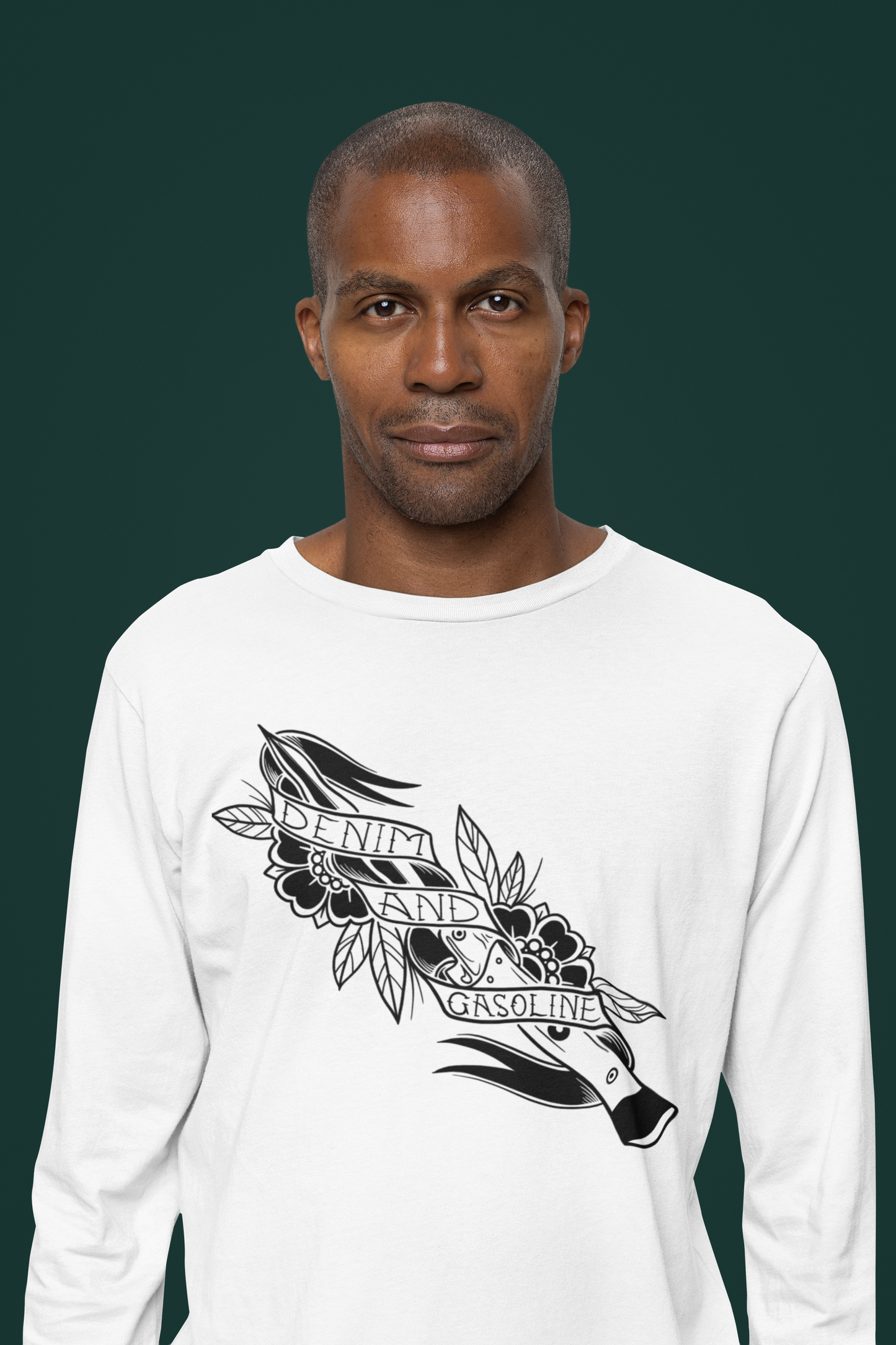 Abstract Feather Blade Long Sleeve Tee