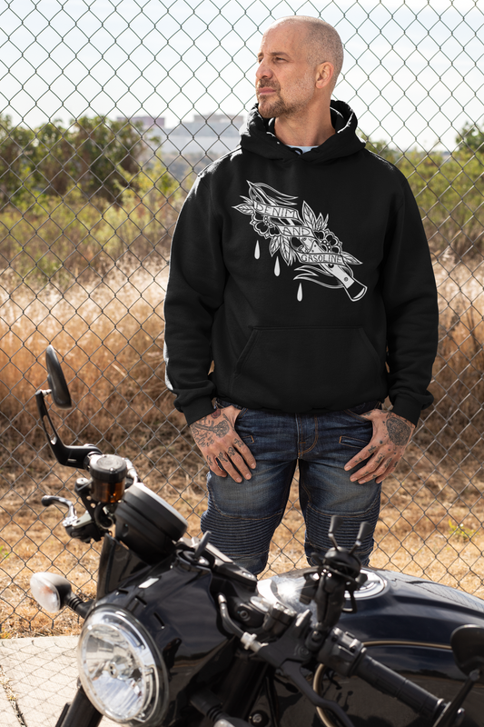 Abstract Feather Blade – Artistic pullover hoodie